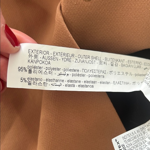 Zara Women's Double-Breasted Tan Blazer - Picture 6 of 6